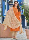 Orange Colour Shivli 1 Designer Fancy Wear Kurti Bottom And Dupatta Ready Made Collection 1006